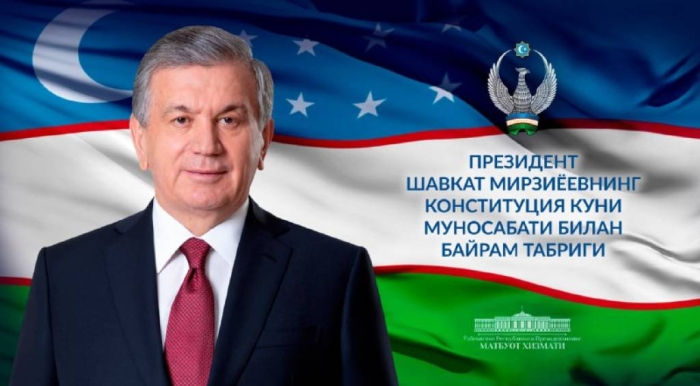 Shavkat Mirziyoyev Konstitusiya kuni munosabati bilan O‘zbekiston xalqiga bayram tabrigi yo‘lladi