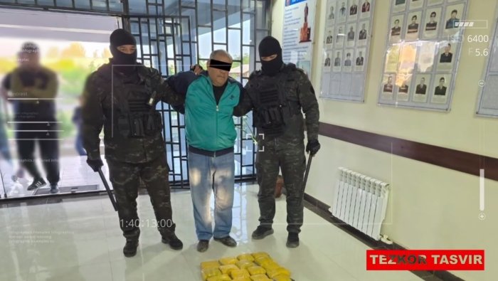 Қашқадарёда трансмиллий жиноий гуруҳ аъзоси 46 кг гашиш билан ушланди