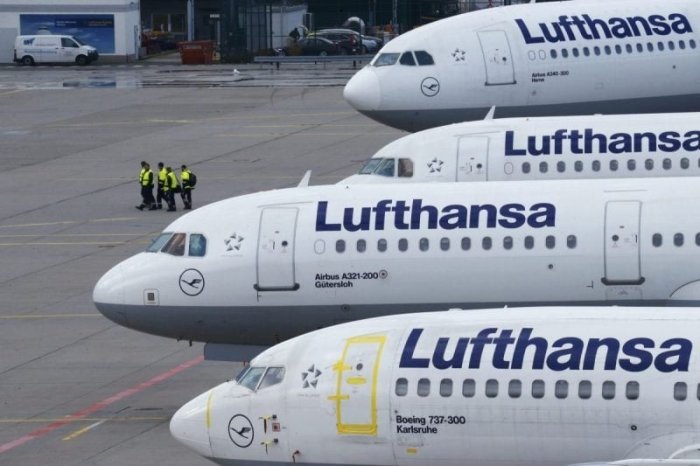 Deutsche Lufthansa yuzga yaqin ichki reyslarni qisqartirmoqchi
