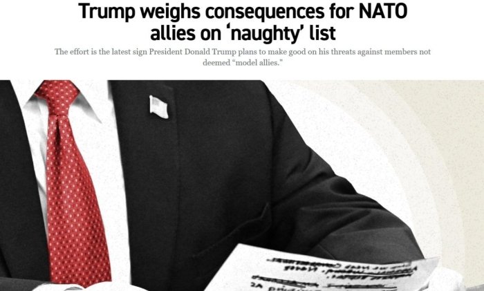 АҚШ NATO'нинг "яхши" ва "ёмон" давлатлари рўйхатини тузиб чиқди