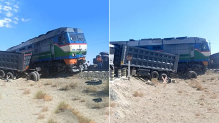 Qoraqalpog‘istonda yo‘lovchi poyezdi KamAZ bilan to‘qnashdi