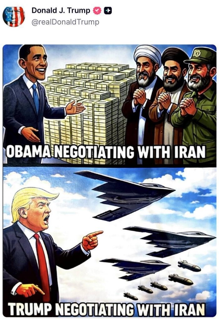 Tramp Eron bilan muzokaralar fonida mem e’lon qildi