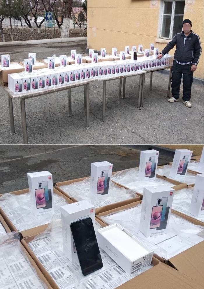 Чегарадан ноқонуний олиб ўтилган “Redmi Note 10s” телефонлари мусодара қилинди