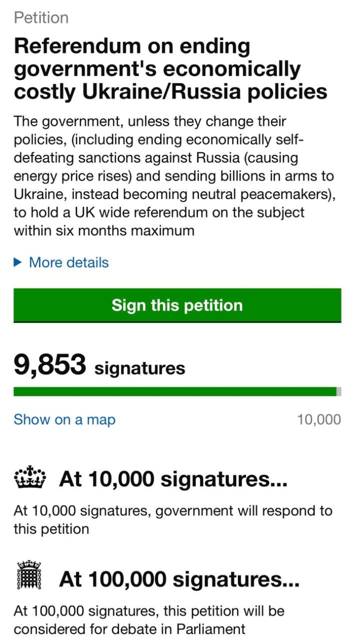 Буюк Британия референдум ўтказишни талаб қилмоқда