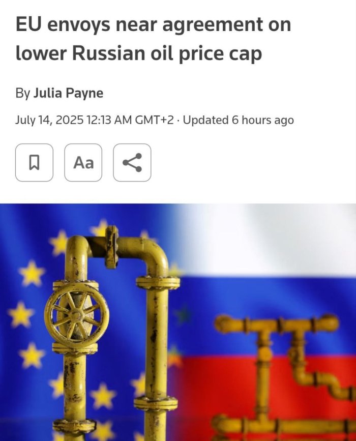  Евроиттифоқ душанба куни Россияга қарши 18-санкциялар пакетини келишиб олишни режалаштирмоқда — Reuters 