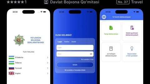 Endilikda yo‘lovchi bojxona deklarasiyasini mobil ilova orqali elektron shaklda topshirsa bo‘ladi