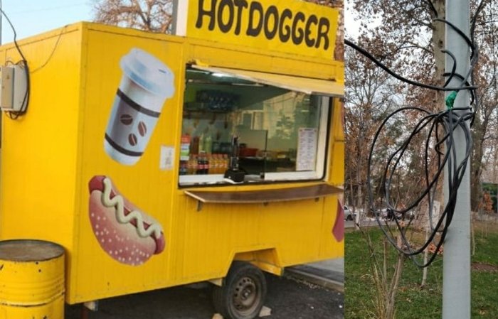 Toshkent shahrida 7 ta “Hotdogger” nomli ko‘chma savdo shoxobchalari elektr tarmoqlariga noqonuniy ulanganligi fosh etildi