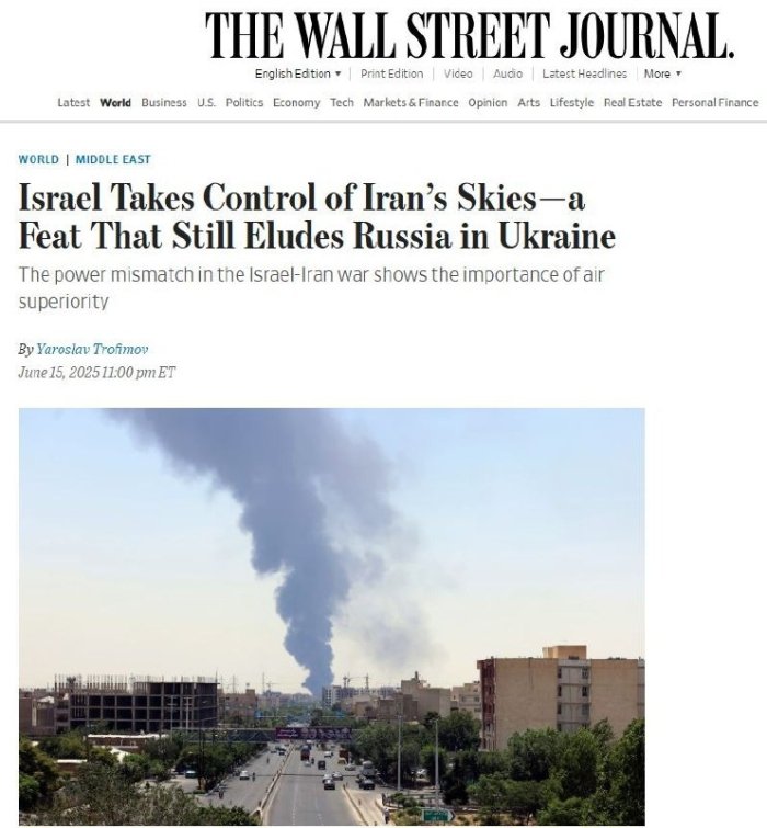 Isroil Eronga qarshi urush uchun Rossiyaning xatolarini o‘rgandi — WSJ