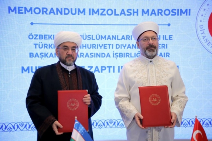 O‘zbekiston va Turkiya muftiylari memorandum imzoladi