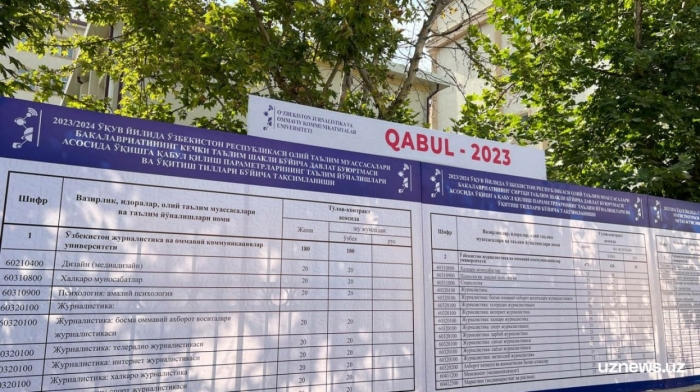 2023-2024-o‘quv yili uchun ro‘yxatdan o‘tgan abituriyentlar soni haqida yakuniy ma’lumot e’lon qilindi