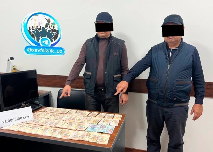 Xovos tumani IIB xodimlari pora olayotgan vaqtlarida ushlandi