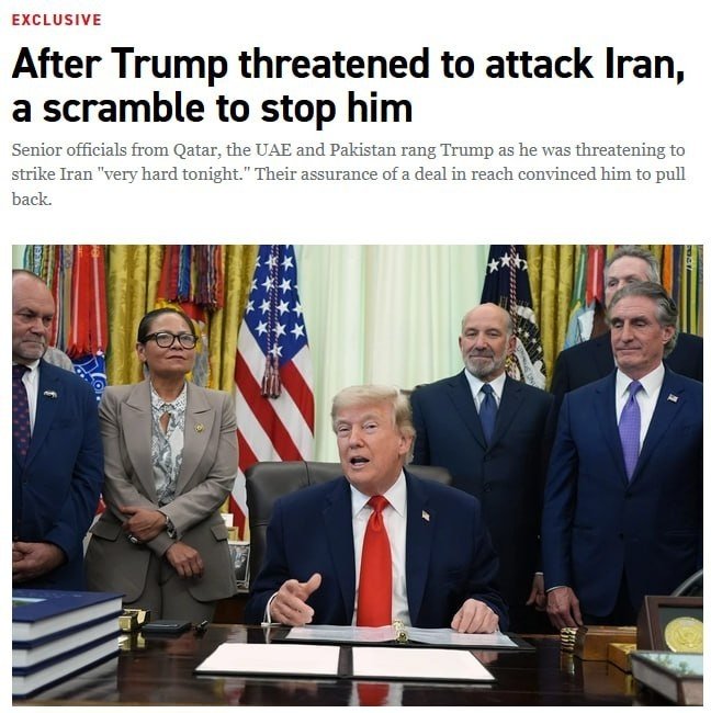 Трампнинг Эронни бомбардимон қилиш режаси нега бекор бўлгани айтилди