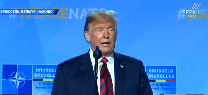  Доналд Трамп NATO саммитида матбуот учун брифинг ўтказди