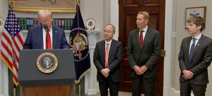 Tramp AQShda sun’iy intellektga 500 milliard dollar investisiya kiritilishini e’lon qildi