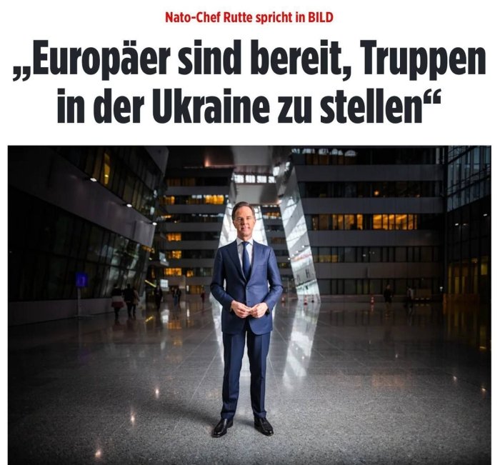 NATO бош котиби Россия тинчлик келишувини бузган тақдирда, Европа давлатлари Украинага қўшин юборишга тайёрлигини билдирди