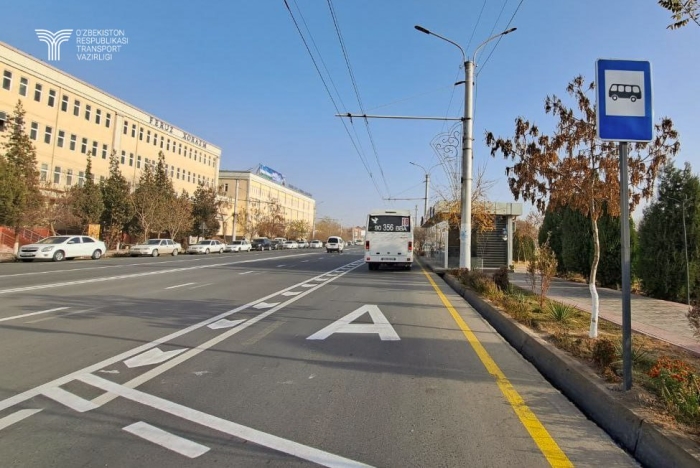 Urganchda jamoat transporti uchun alohida yo‘laklar tashkil etilmoqda