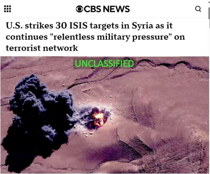 AQSh 10 kun ichida ISHIDning Suriyadagi 30 ta nishoniga zarba berdi — CBS News 