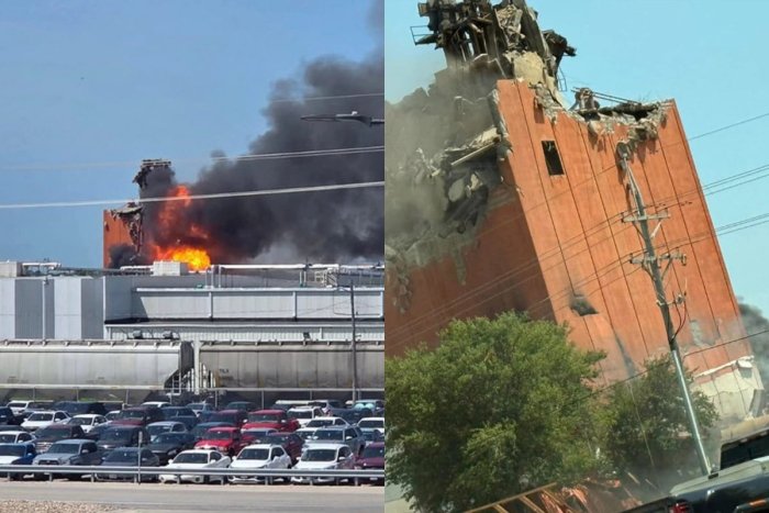 АҚШдаги йирик заводда кучли портлаш рўй берди (видео)