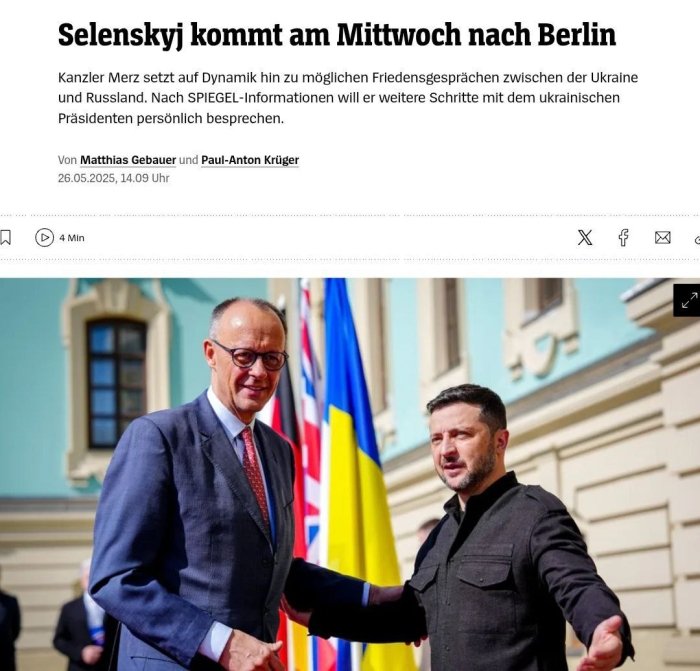 Зеленский эpтага Берлинга боради — Spiegel