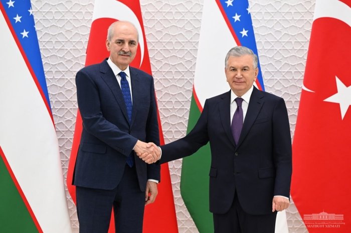 Shavkat Mirziyoyev Turkiya Respublikasi Buyuk millat majlisi raisi boshchiligidagi delegasiyani qabul qildi